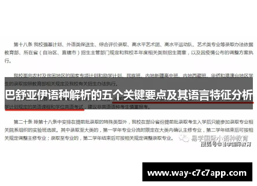 巴舒亚伊语种解析的五个关键要点及其语言特征分析