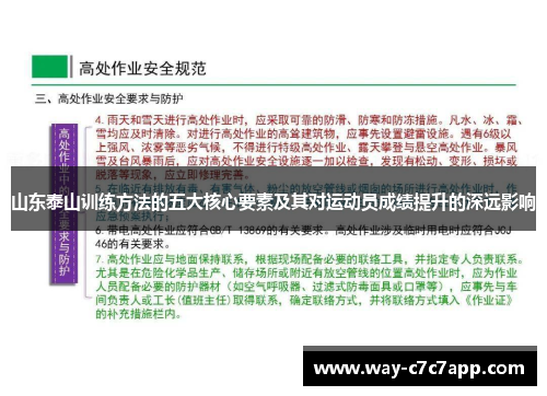 山东泰山训练方法的五大核心要素及其对运动员成绩提升的深远影响 山东泰山训练方法的五大核心要素及其对运动员成绩提升的深远影响